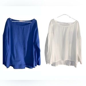 Soft Surroundings bundleTops size XL 100% Cotton Oversized Lagenlook minimalist